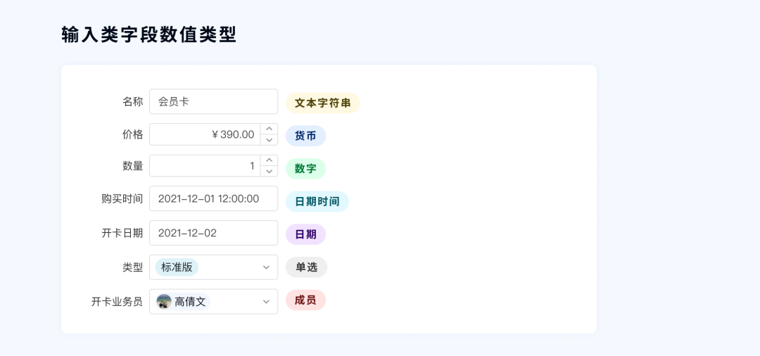 B端设计总结 03：基本字段 Basic Fields